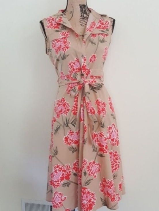 Banana Republic Dresses & Skirts - NWT BANANA Midi Collared Floral Shirt Dress Sz 2P